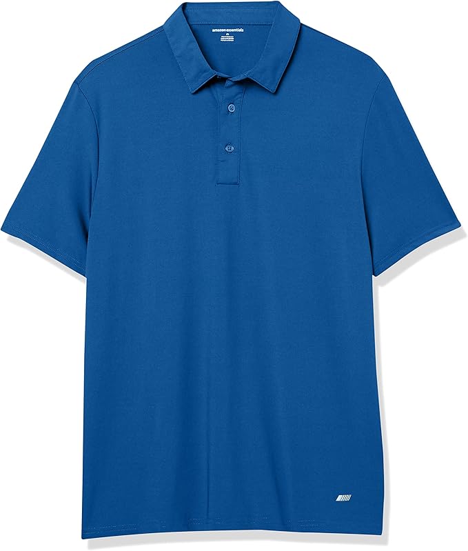 Amazon Essentials mens Slim-Fit Quick Dry Tech Stretch Lightweight Golf Polo Shirt