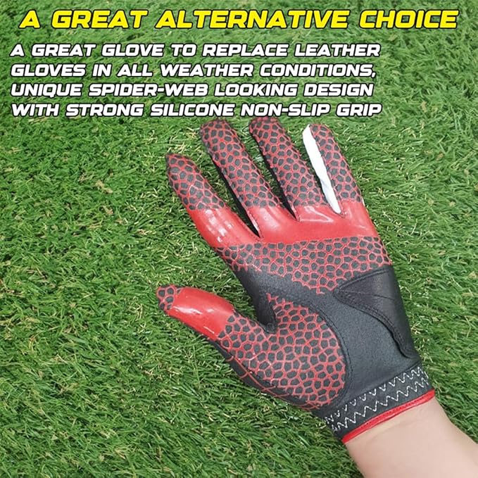 J&S Sporting Spider Grip Nonslip Golf Gloves for Men, Mens Golf Glove for Right Handed Golfer
