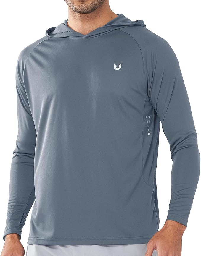 NORTHYARD Men's UPF 50+ Hoodie Shirts Long Sleeve Sun Protection Fishing Swim Beach UV SPF Rash Guard Quick Dry Lightweight