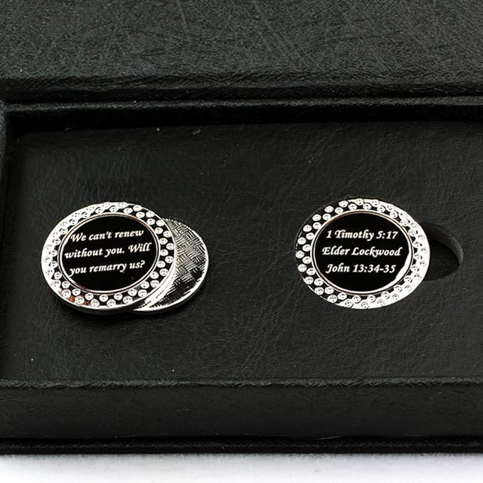 Free Engraving - 2 Sets of Golf Ball Markers with Hat Clip, Premium Golf Gifts for Men by Womens