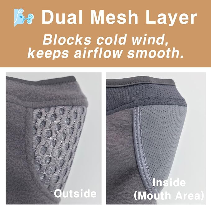 KOREA W-Series W3 Thermal Sports Balaclava Face Mask with Nose Wire for Winter | Golf, Running, Skiing & Outdoor