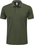 ZENGVEE Mens Polo Shirts Moisture Wicking Short Sleeve Performance Quick Dry Athletic Golf Shirts