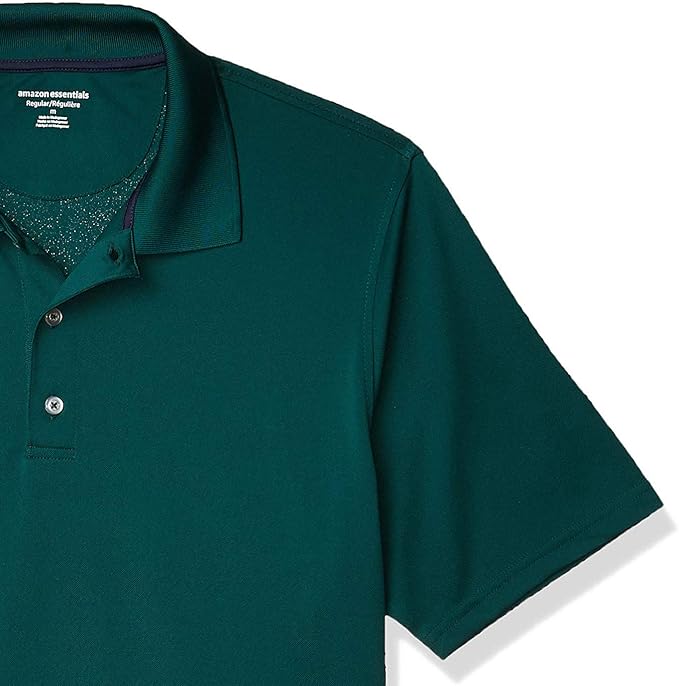 Amazon Essentials Mens Golf Polo Shirt, Moisture-Wicking Quick Dry, Short Sleeve
