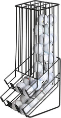 MyGift 60 Capacity Golf Ball Basket Holder - Matte Black Metal Wire Golf Ball Dispenser and Countertop Display Rack