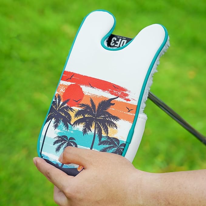 Golf Putter Cover Half Mallet Golf Club Head Covers Protector Magnetic Closure for Scotty Cameron Taylormade Odyssey Club Headcover Coco