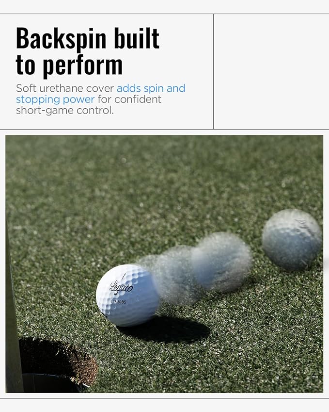 Legato Golf Balls LTX3085 | Maximized Distance with Soft Feel | 3 Piece | Urethane Cover | 85 Compression