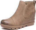 Athlefit Women's Wedge Ankle Boots Comfortable Slip On Wedge Booties