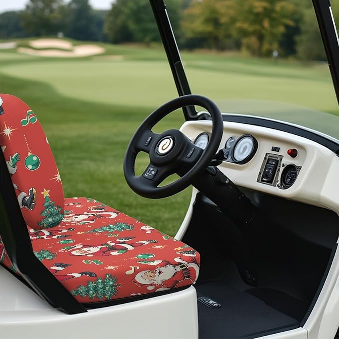 Fashion Print Golf Cart Seat Covers 2 Passenger Golf Cart Backrest Cover Golf Cart Seat Towel Gift for Friends