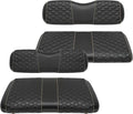 Golf Cart Seat Covers Front and Rear Waterproof and Sun Resistant Marine Grade Vinyl Leather Seat Cover Accessories for EZGO TXT 1994-2013, Black(4PCS)