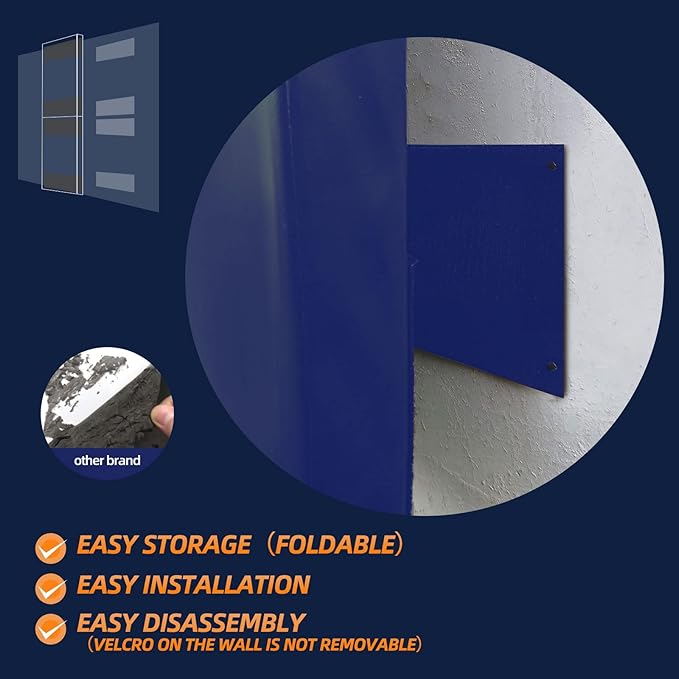 PROGOAL Gym Wall Paddings Basketball Court Wall Protection Pad - 2”Thick Foam Wall Mat Durable Protector for Wall-Mounted Basketball Hoops Garage Taekwondo（60" Lx20 W）