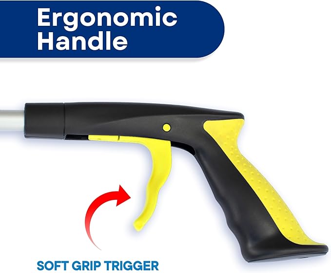 RMS 2-Pack 34 Inch and 21 Inch Grabber Reacher with Rotating Jaw - Mobility Aid Reaching Assist Tool