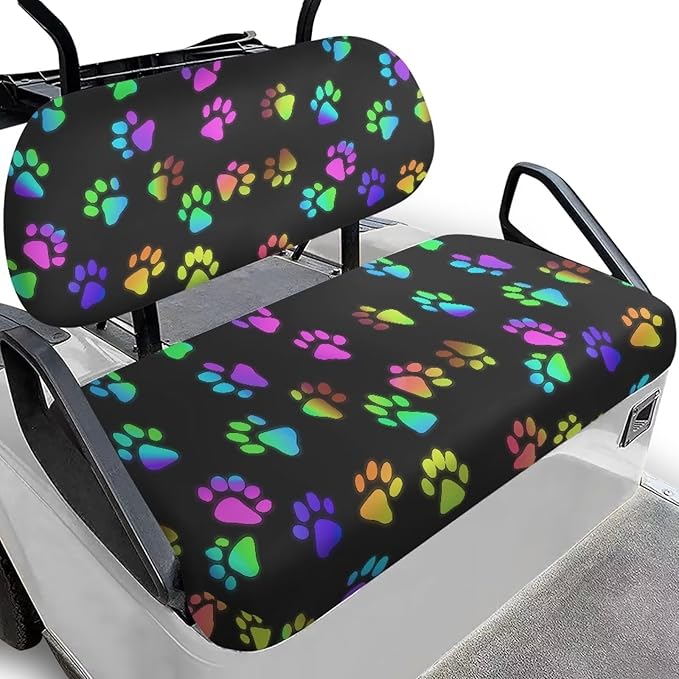 Fashion Print Golf Cart Seat Covers 2 Passenger Golf Cart Backrest Cover Golf Cart Seat Towel Gift for Friends