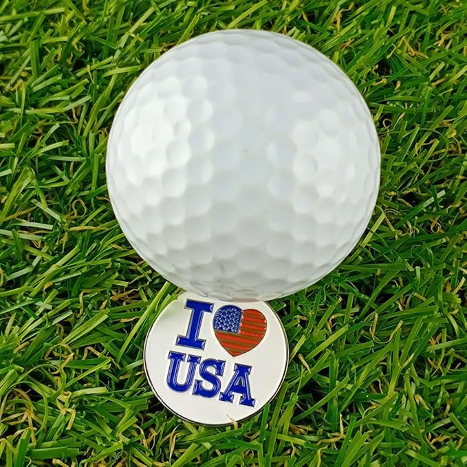 Golf Ball Markers Assorted Patterns Value Pack of 12 Golf Gifts, Golf Cap Clips and Divot Repair Tools Parter Accessories Sets for Men Women Golfer
