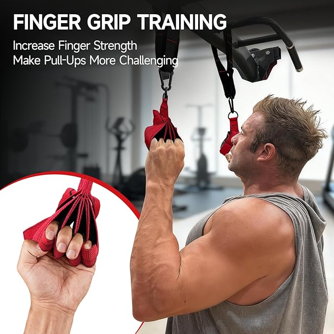 FitBeast Pull Up Ball Grips & Finger Straps Set – Grip Balls for Dead Hangs, Pull Ups, Climbing & Home Gym Training