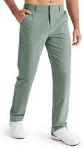 Libin Mens Golf Pants Stretch Work Dress Pants 30"/32"/34" Quick Dry Lightweight Casual Comfy Trousers with Pockets