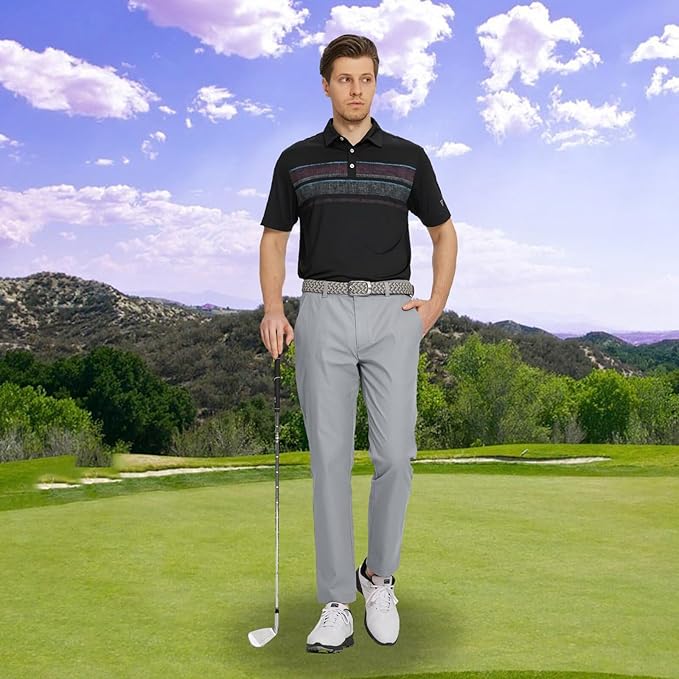 M MAELREG Golf Pants Men Quick Dry - 30"/32"/34" Stretch Lightweight 5 Pockets Water-Resistant Casual Mens Dress Pants