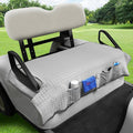 Golf Cart Seat Covers Cooling Ice Silk Golf Cart Seat Blanket for EZGO TXT RXV/Club Car DS Precedent Front Seat 4 Pockets Seat Blanket for 2-Person Seats, Keeps Seat Cool and Clean Gray