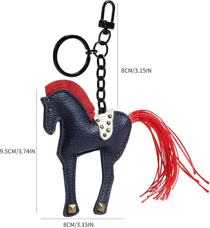 Horse Keychain, Hanging Charm Accessory for Purse, Bag and Backpacks Pony Key Chain for Women