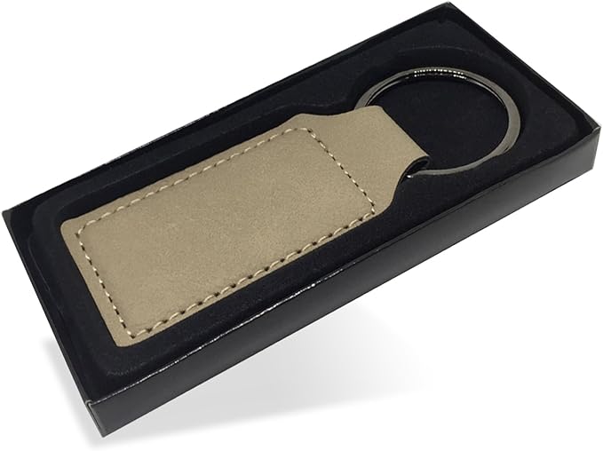 LaserGram Rectangle Keychain, Golfer Golfing, Personalized Engraving Included