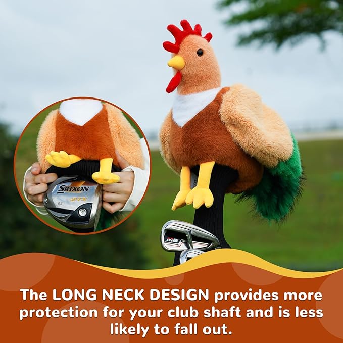 mytag Driver Head Cover, Ultra Premium Plush | Funny Driver Headcover, Tour Quality Golf Club Cover Long Sock Protect