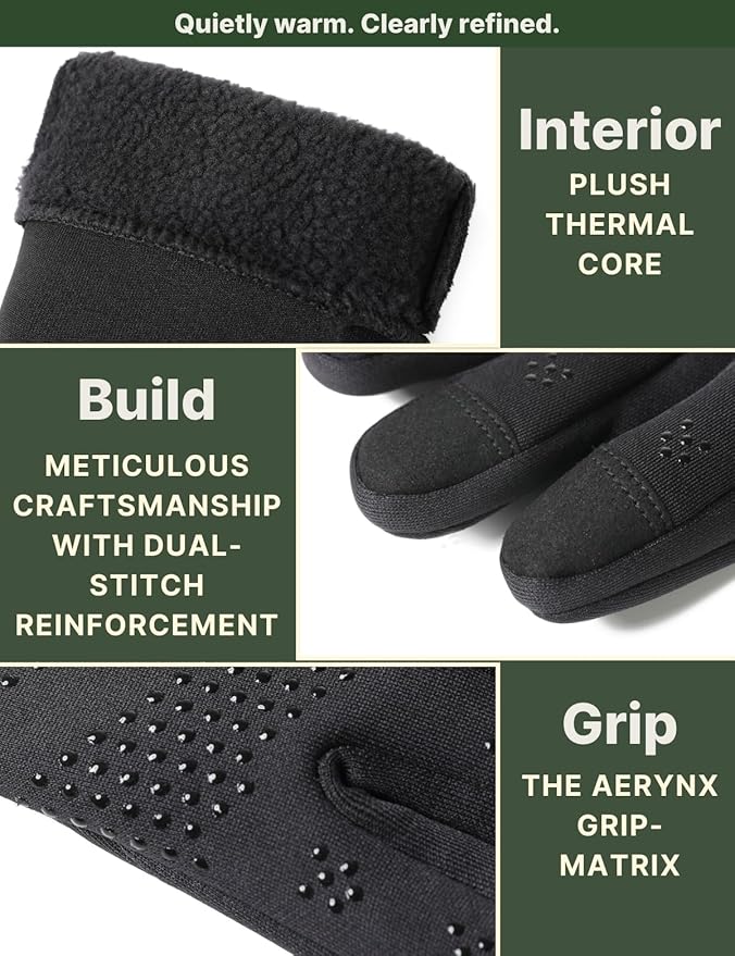 Lightweight Running Winter Gloves Touch Screen Gloves Liners for Cycling Biking for Men Women