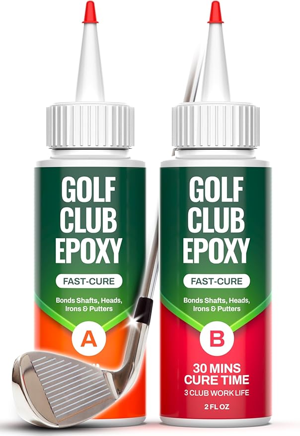 Golf Club Epoxy – Epoxy Glue for Golf Club Repair for All Golf Shafts, Heads, Drivers, Putters, and Irons, Works on Graphite & Steel Shafts