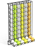 Golf Ball Holder for 60 Balls, Countertop & Wall-Mounted Golf Ball Dispenser, Metal Wire Display Rack for Home, Office, Indoor Simulator, Club, Driving Range, Black