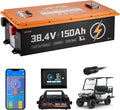 VEVOR 36V (38.4V) 150AH Lithium Golf Cart Battery, with 25A Charger, Lifepo4 Battery Kit, Built-in 250A BMS, with Bluetooth Mobile APP & Touch Monitor, 4000 Cycles, for Golf Carts, Trolling Motors