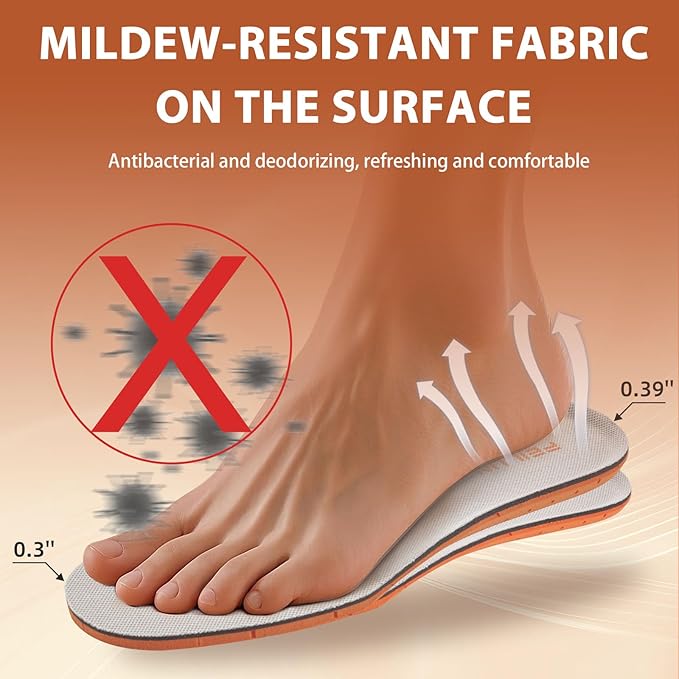 Shoe Inserts for Men and Womem Sport Shoe Insoles Memory Foam Insoles Excellent Shock Absorption and Cushioning for Feet Relief, Comfortable Insoles for All Day Energy in Running, Walking, and Work