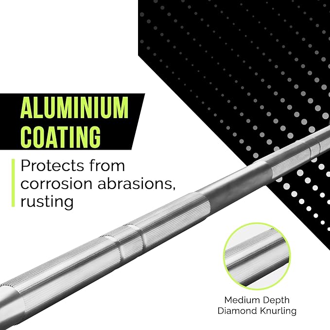 Rage Fitness Olympic Training Barbell – 6FT 15LB (300LB Capacity) OR 7FT 45LB (1500LB Capacity) – Home & Commercial Gym Weightlifting Bar for Squats, Deadlifts, Bench Press & Strength Training