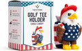 Eagle Caddy Golf Tee Holder, Includes 8 USA Themed Golf Tees, Fun Golf Accessories for Men and Women, Stylish Golf Bag Accessory and Golf Gift