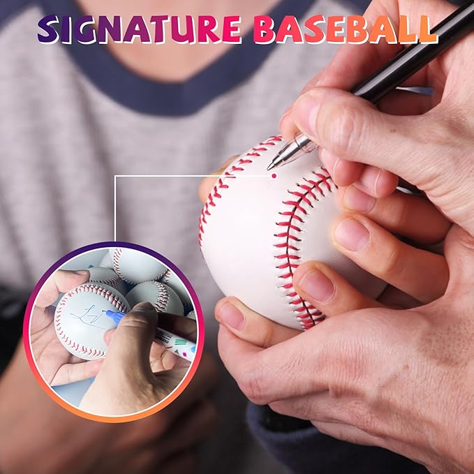 12 Pack Standard Size T-Ball Training Baseballs - Soft Rubber Core Safety Balls for Youth & High School Teams | Durable Faux Leather Cover, Reduced Impact for Batting, Fielding, Pitching Practice