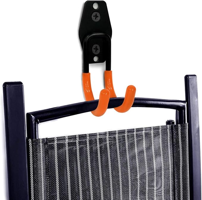 2 Pack Garage Storage Utility Hooks，Garage Garden Tool Organizer，Steel Wall Mount Hooks, Garden Small U Hooks (Type O-Orange)