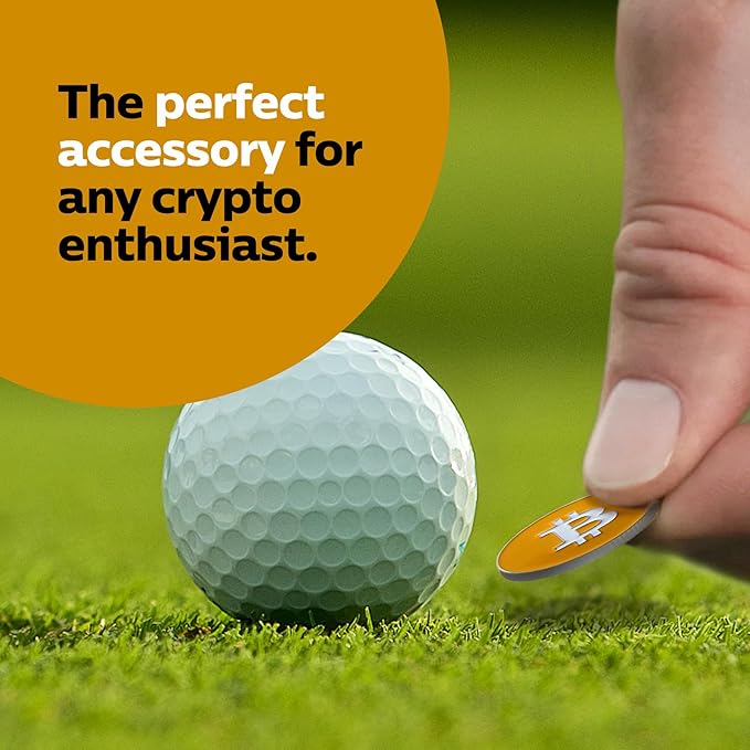Bitcoin Golf Ball Markers Value Pack - Works with Most Hat Magnetic Clips and Divot Repair Tools Men and Women Golf Gift Accessories Funny Ball Mark Bulk Lot