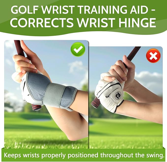 Golf Wrist Training Aid, Golf Wrist Brace for Golf Swing Training Aid, Golf Wrist Hinge Trainer - Golf Swing Trainer, Golf Training Equipment for Golf Beginners - Correct Posture & Build Muscle Memory