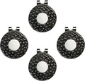 Magnetic Golf Hat Clips 4 6 or 8 PCS Ball Marker Holders for Golf Gloves Hats Bags Caps Visor Belt (Black, Bronze)