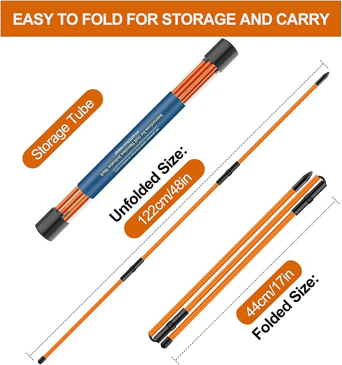 Golf Alignment Sticks 2 Pack,Golf Alignment Rods Upgraded 48" Collapsible Golf Practice Sticks Golf Training Aid for Aiming,Putting,Golf Training Sticks with Clear Tube Case