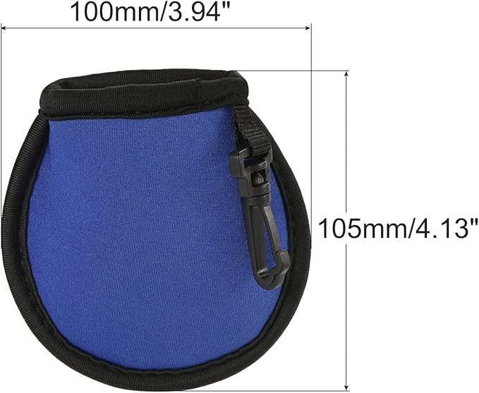 MECCANIXITY Golf Ball Cleaner Portable Pouch Pocket Washer Bag with Clips