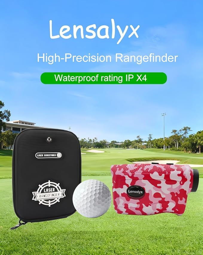 Golf Rangefinder with Slope - 1200 Yards Laser Range Finder for Golf, 7X Magnification, Rechargeable, Built-in Magnetic Strip,0.1s Flag Pole Locking Vibration,Golf Accessories for Women