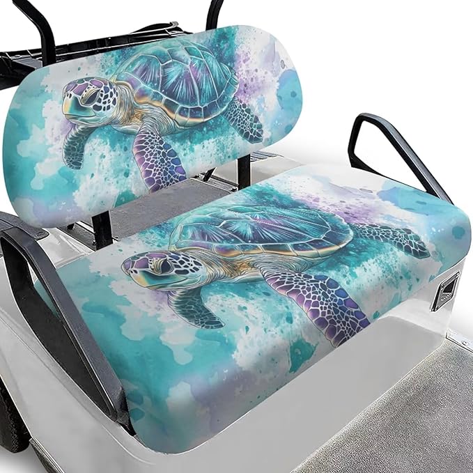 Fashion Print Golf Cart Seat Covers 2 Passenger Golf Cart Backrest Cover Golf Cart Seat Towel Gift for Friends