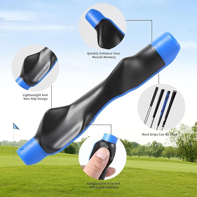 Golf Grip Trainer for Right-Handed Players, Swing Training Aid for Improving Grip Position and Swing Form, Suitable for Beginners and All Skill Levels