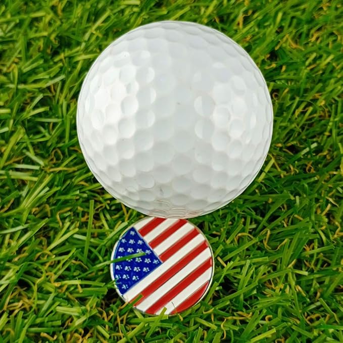 Golf Ball Markers Assorted Patterns Value Pack of 12 Golf Gifts, Golf Cap Clips and Divot Repair Tools Parter Accessories Sets for Men Women Golfer