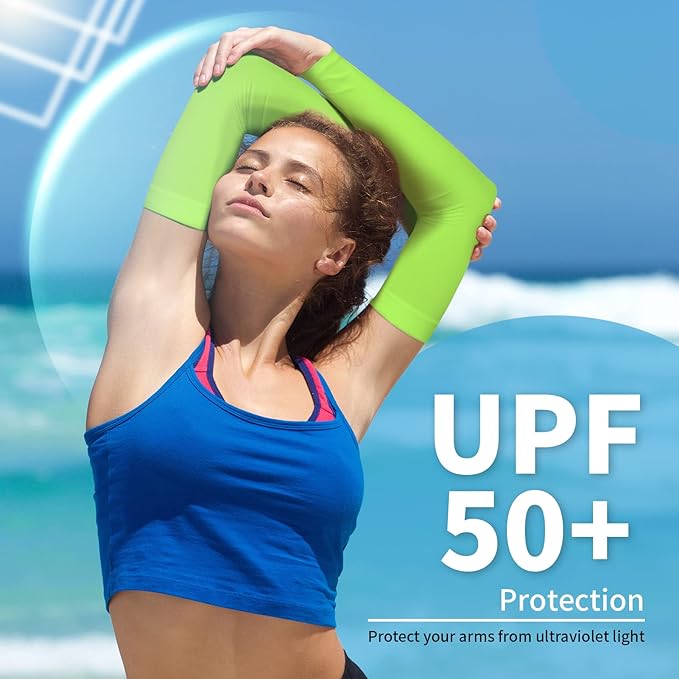 YESLIFE UV Sun Protection Arm Sleeves for Men & Women, UPF 50 Cooling Sports Sleeve