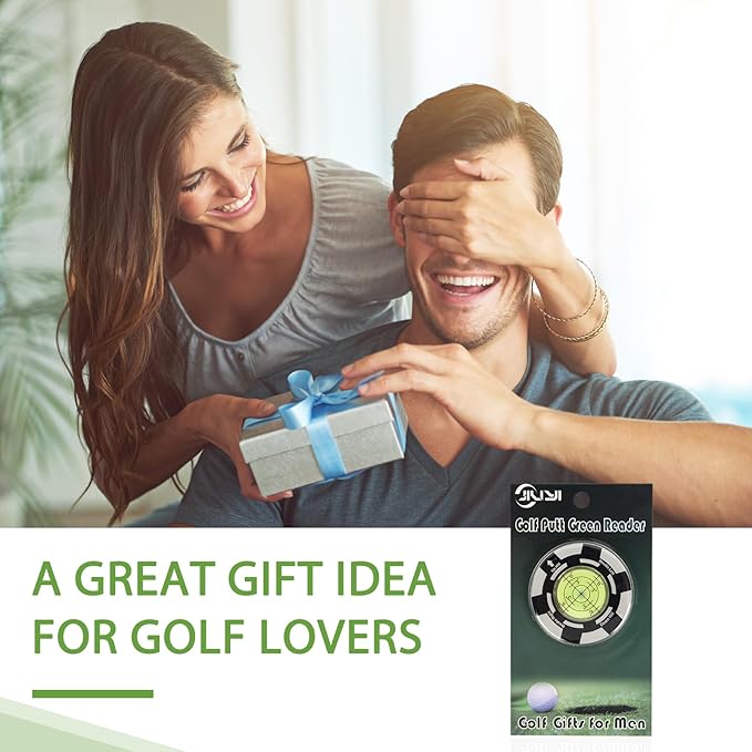 Golf Putt Green Reader, Magnetic Alloy Round Bubble Level, High Precision Reader, Golf Putting Aid, Golf Accessories for Men Gift 45MM