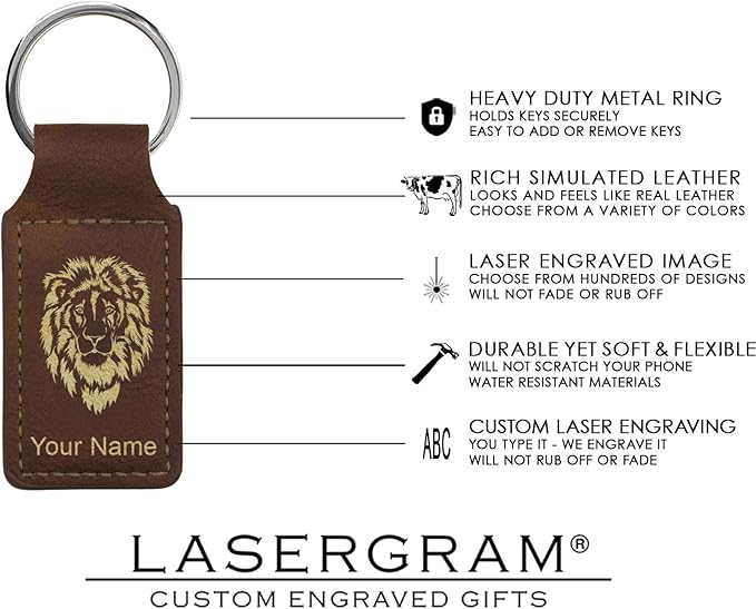 LaserGram Rectangle Keychain, Coat of Arms Germany, Personalized Engraving Included (Rustic with Gold)