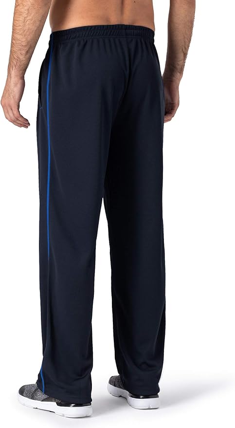 MAGNIVIT Men's Lightweight Sweatpants Loose Fit Open Bottom Mesh Athletic Pants with Zipper Pockets