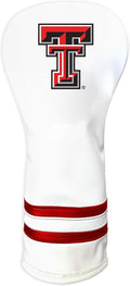 Team Golf NCAA White Vintage Fairway Golf Club Headcover, Form Fitting Design, Retro Design