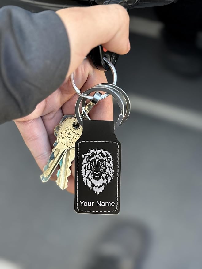 LaserGram Rectangle Keychain, Disc Golf, Personalized Engraving Included