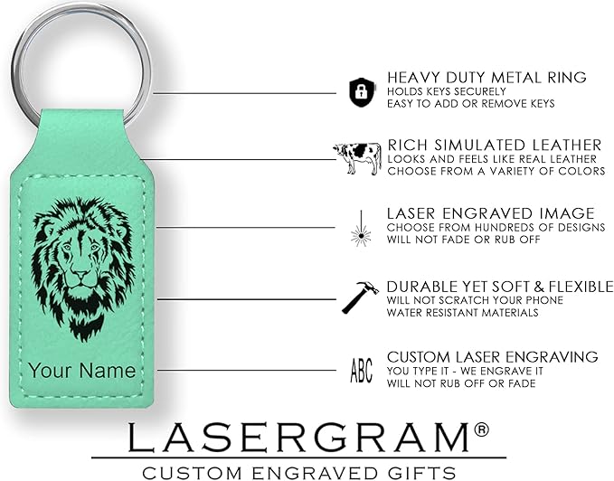LaserGram Rectangle Keychain, Golfer Golfing, Personalized Engraving Included