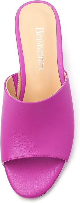 Wedge Sandals for Women Open Toe Wedge Heels Womens Matte High Heel Sandal Round Toe Heeled Wedge Sandals Slip on Casual shoes 2 inch